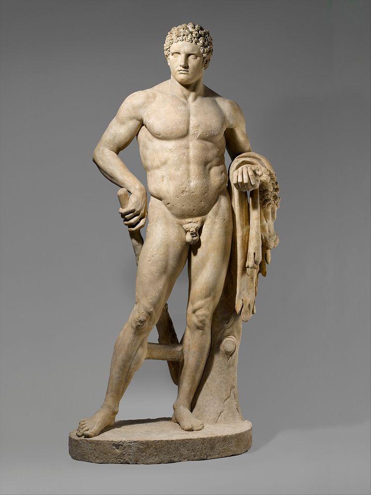 Marble statue of a youthful Hercules