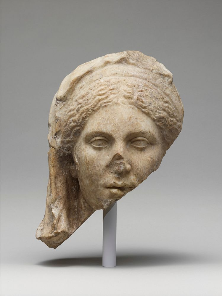 Marble head of a woman