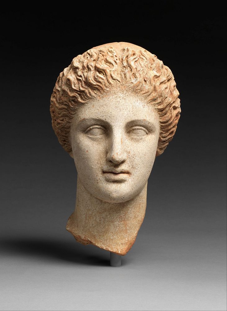 Terracotta head of a woman