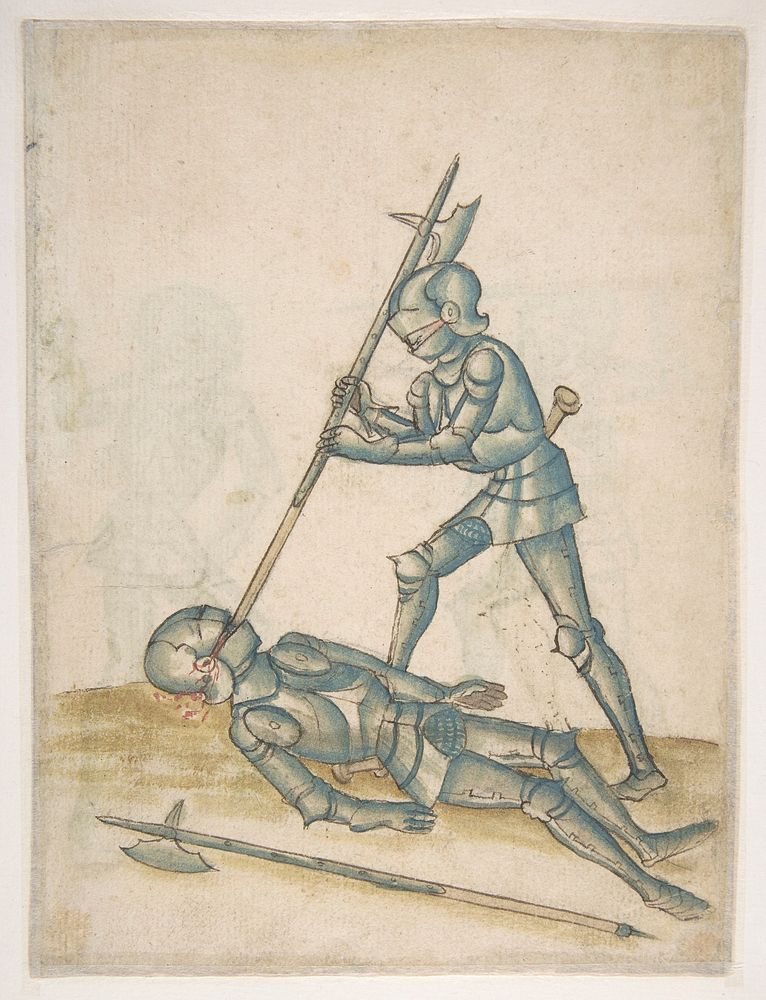 Drawings Showing Combat on Foot (Champ Clos), German