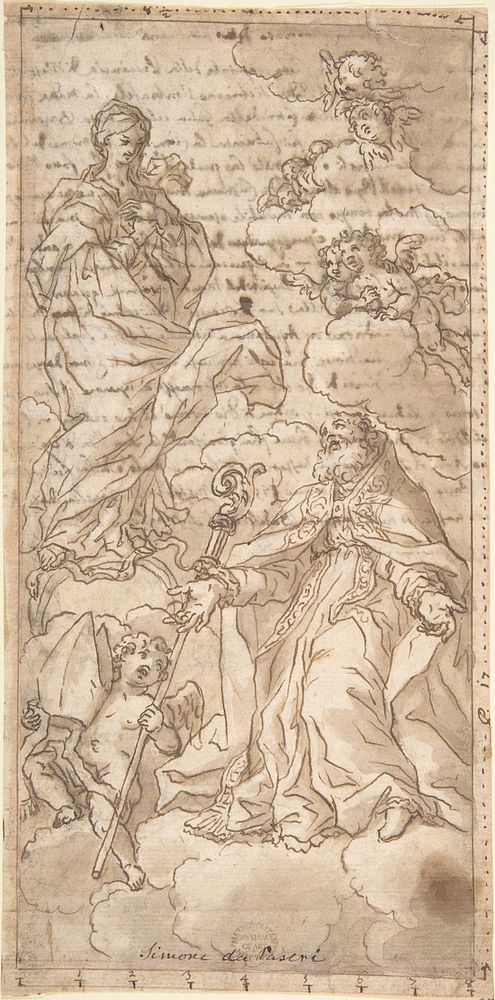 A Bishop in Ecstasy, Anonymous, Italian, Roman-Bolognese, 17th century