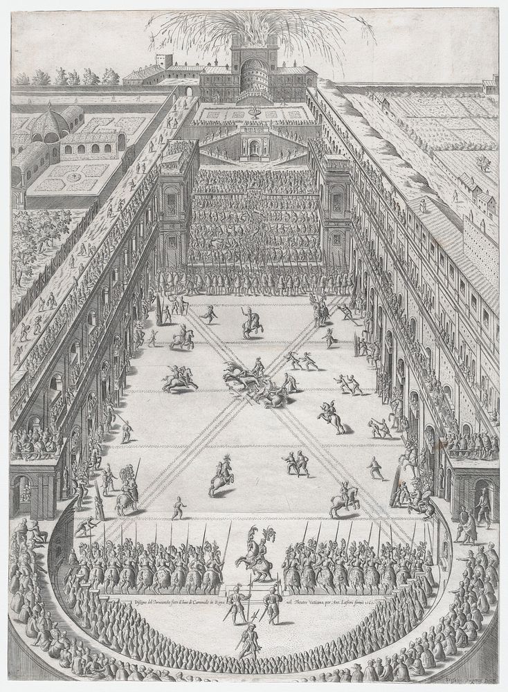 Speculum Romanae Magnificentiae: Marriage of Annibale Altemps and Ortensia Borromeo, Rome, March 5, 1565, Antonio Lafréry