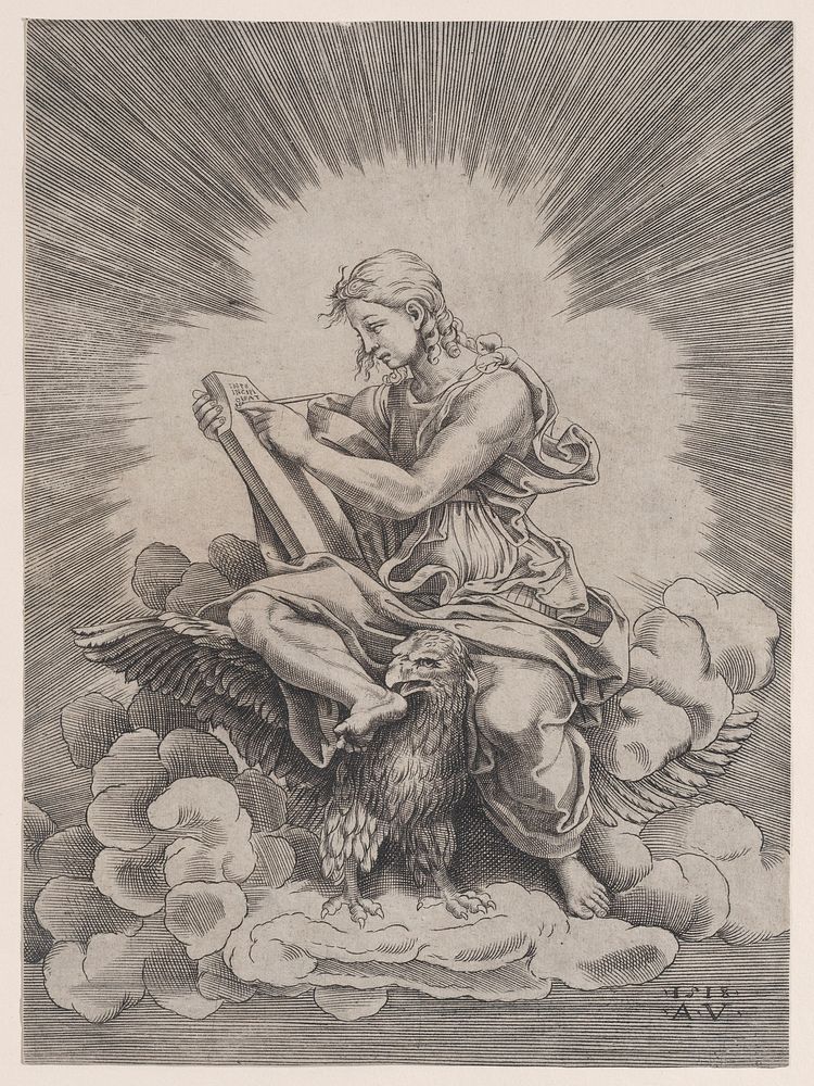 Saint John, Agostino Veneziano (Agostino dei Musi), Designed by Raphael (Raffaello Sanzio or Santi)