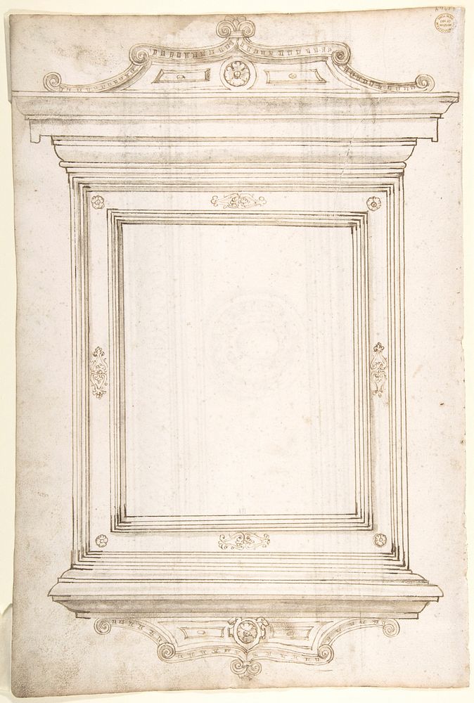 Design for a frame (recto); Design for a cassone (verso)