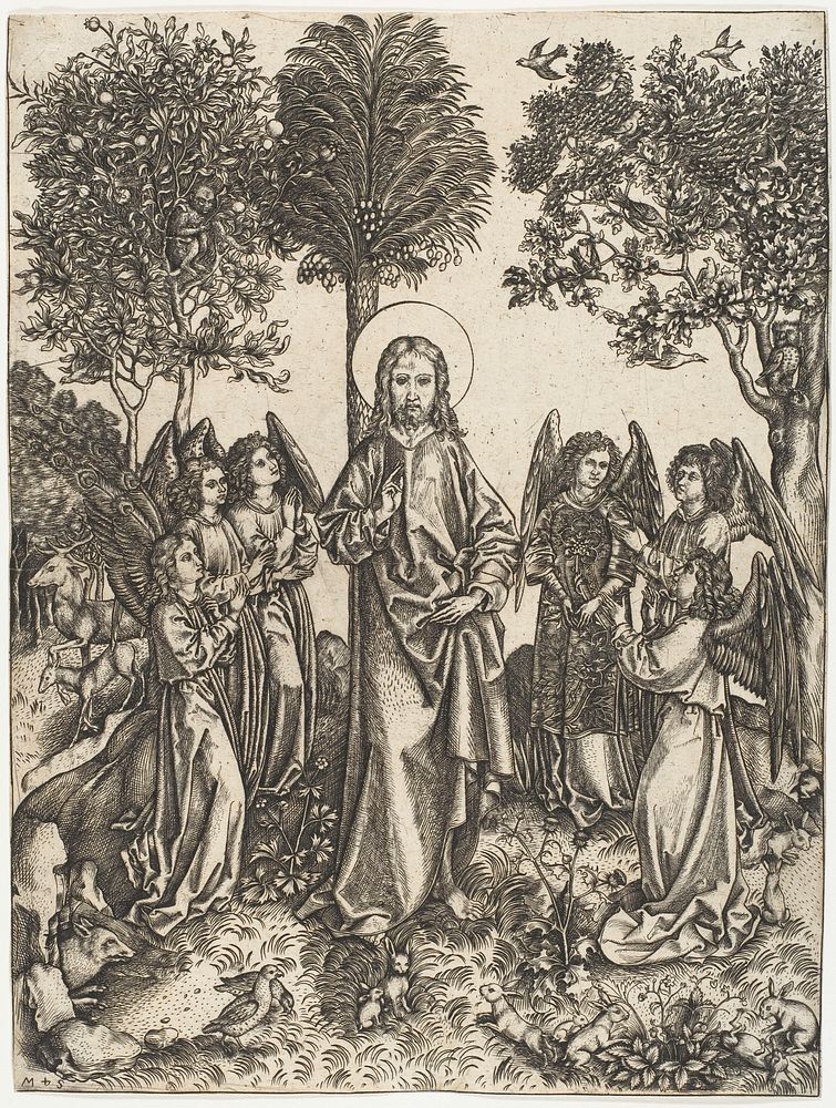 Christ in the Wilderness Served by Angels, Master i.e.