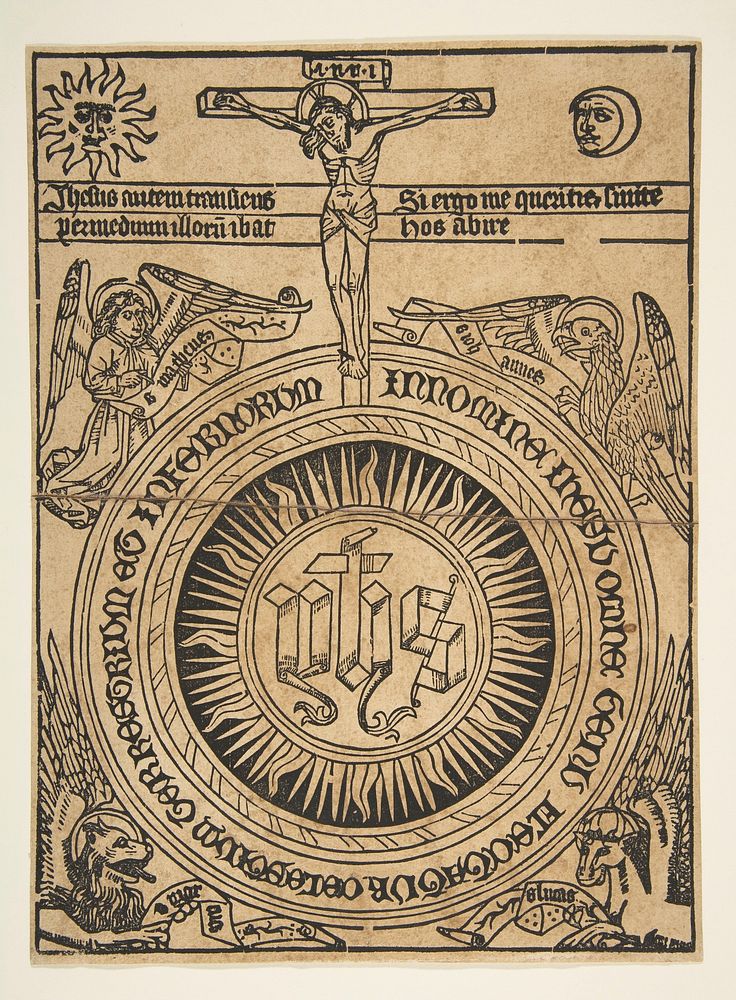 The Sacred Monogram with the Symbols of the Evangelists and the Crucifixion (Schr. 1812)