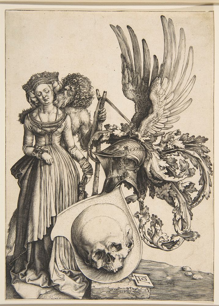 Coat of Arms with a Skull by Albrecht Dürer