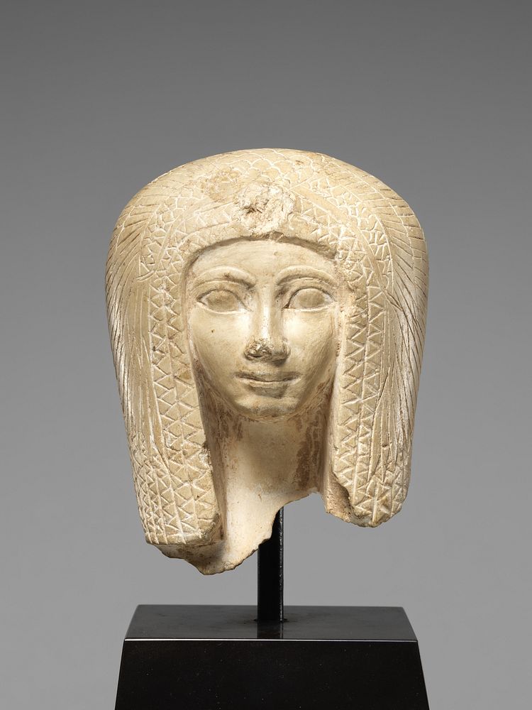 Head of a Queen Wearing a Vulture Headdress, ca. 1550&ndash;1479 B.C.