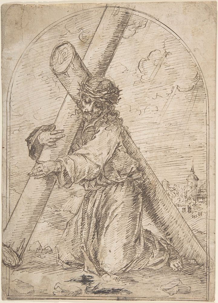 Christ Kneeling, Carrying the Cross