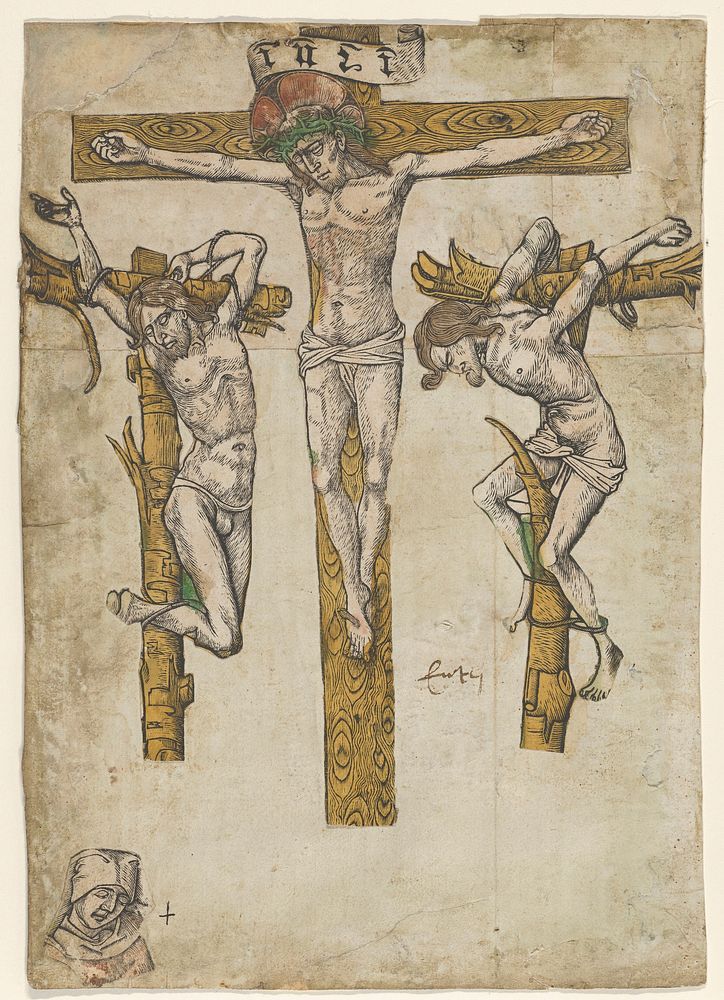 Fragments of a Crucifixion, with the Virgin Mary
