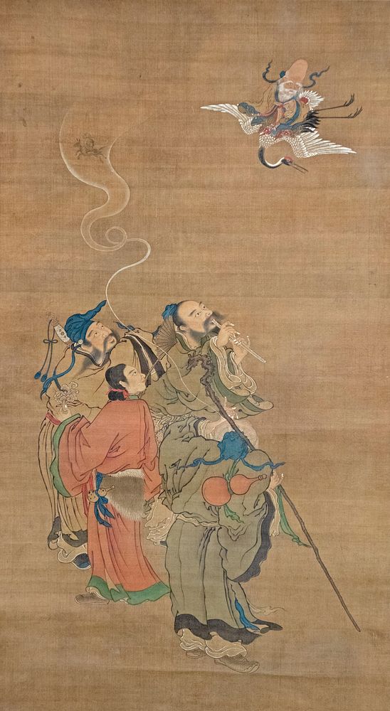 Eight Daoist Immortals Welcoming Jurōjin, Japan
