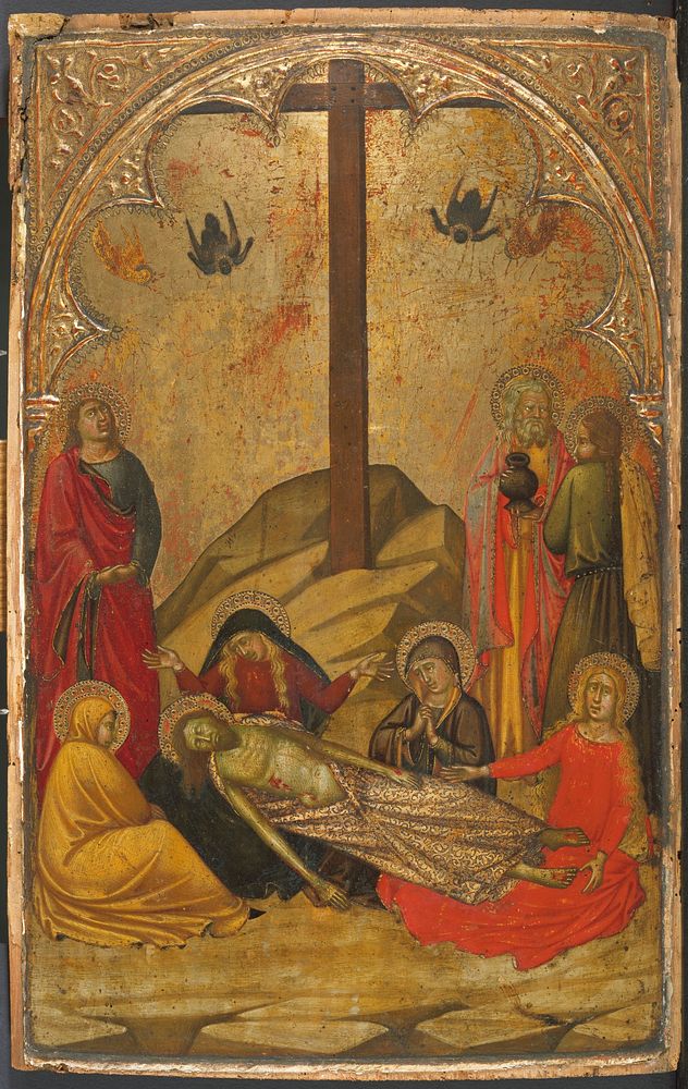 The Lamentation over the Dead Christ, workshop of Niccol&ograve; di Buonaccorso