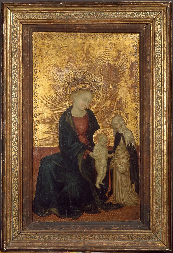 Madonna and Child with Saint Catherine of Siena and a Carthusian Donor, Italian, Lombard (probably Pavia)