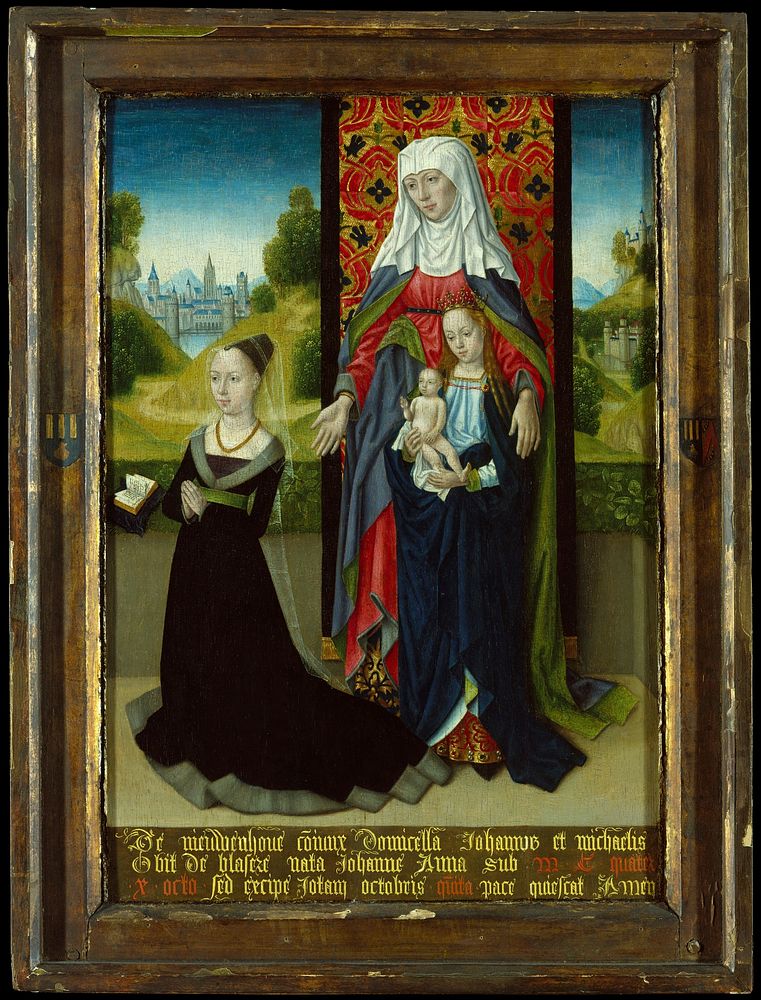 Virgin and Child with Saint Anne Presenting Anna van Nieuwenhove by Master of the Saint Ursula Legend