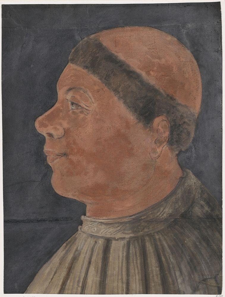 Profile Portrait of Bishop Antonius Campanus of Agram (Zagreb), possibly French or Unknown (Italian, Ferrara)