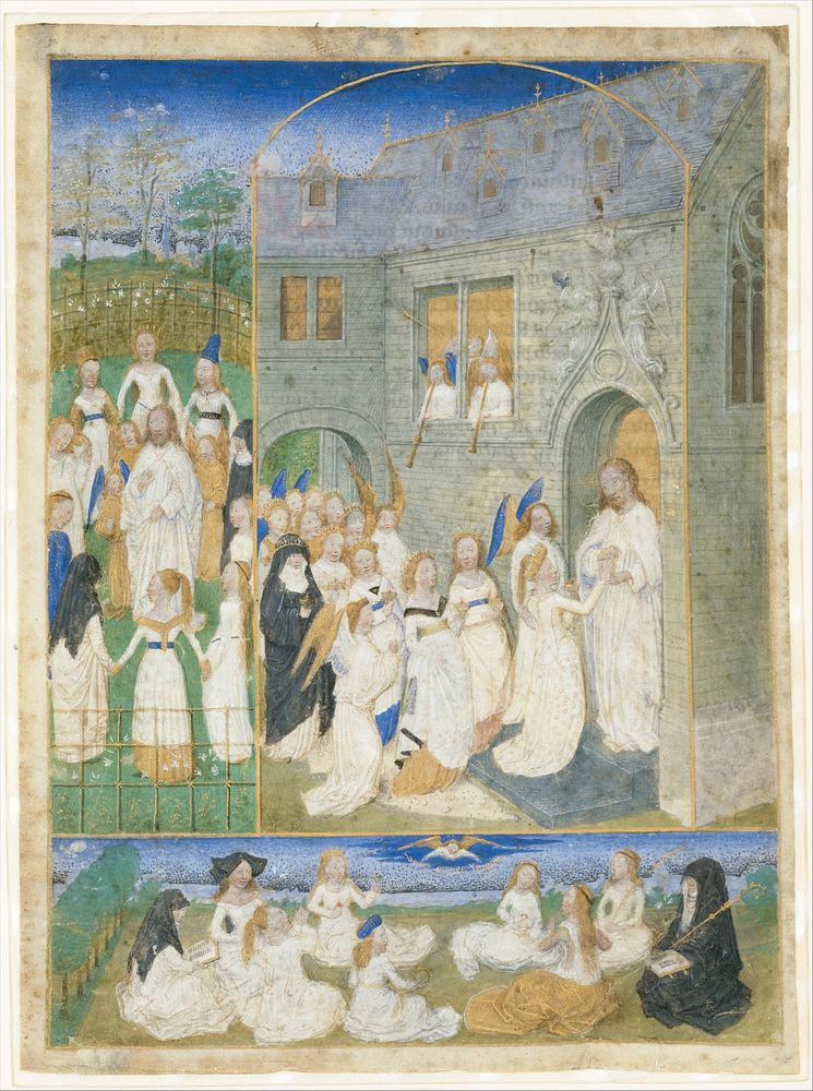 The Holy Virgins Greeted by Christ as They Enter the Gates of Paradise
