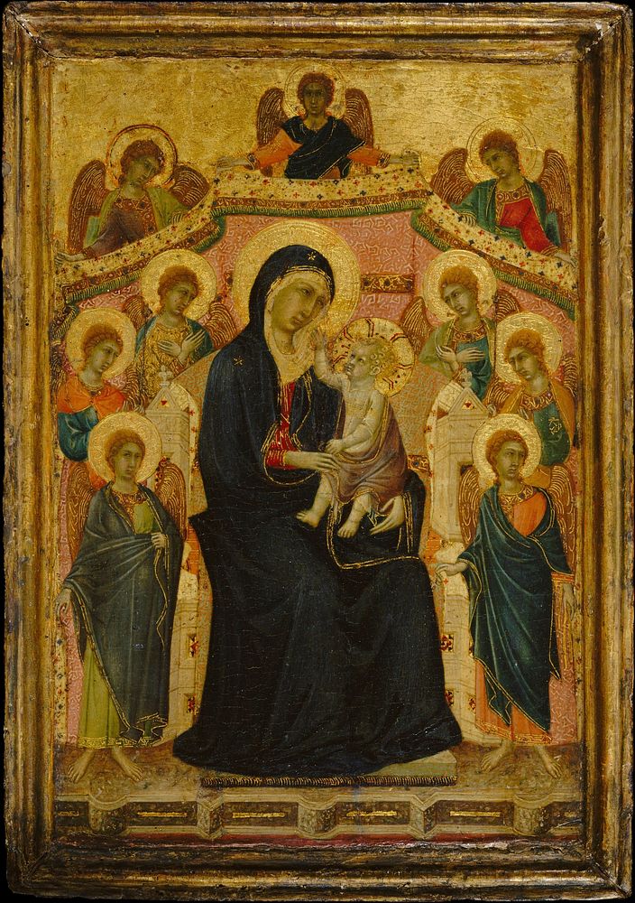 Madonna and Child with Nine Angels by Segna di Buonaventura