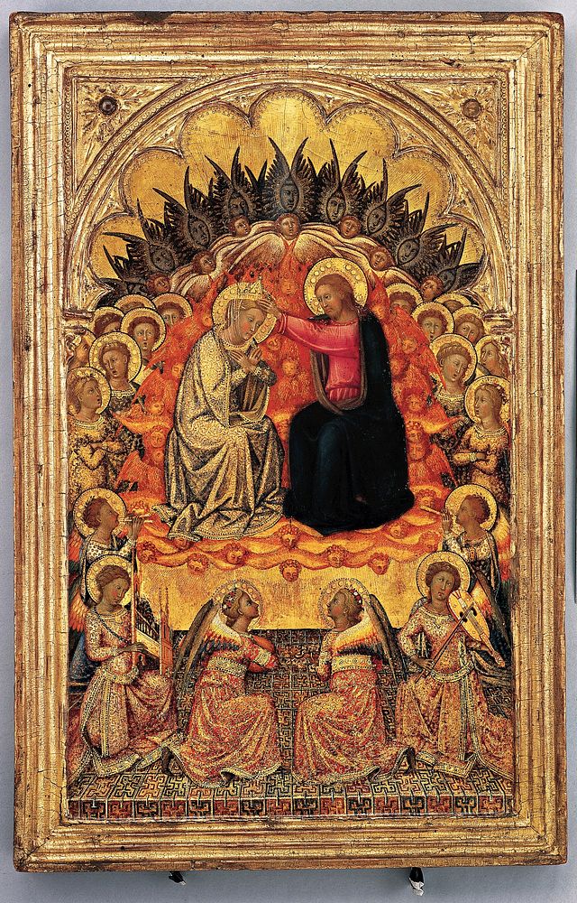 Engaged cassetta frame on a polyptych panel, Siena