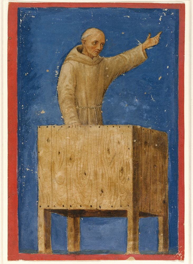Saint Bernardino Preaching from a Pulpit by Francesco di Giorgio Martini