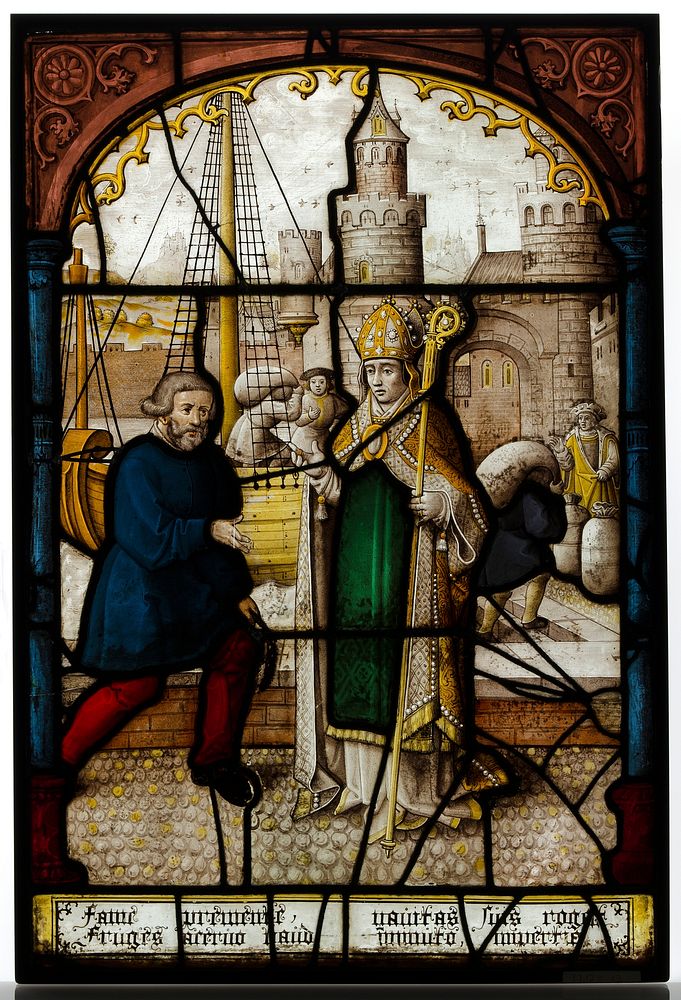 Glass Panel of Saint Nicholas, after a design by Jacob Cornelisz van Oostsanen