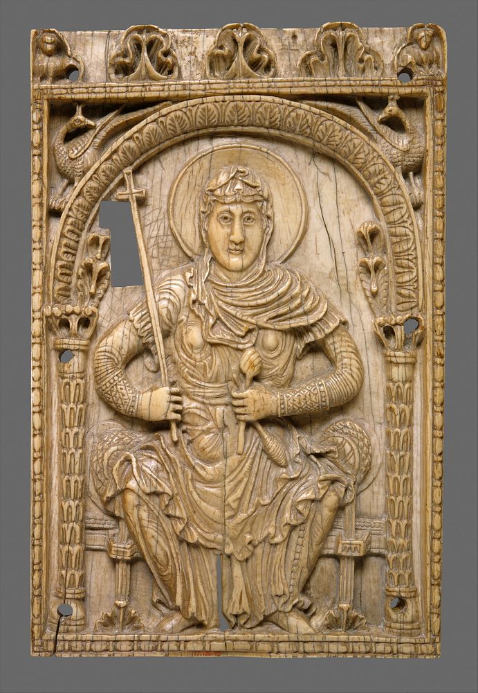 Plaque with the Virgin Mary as a Personification of the Church, Carolingian
