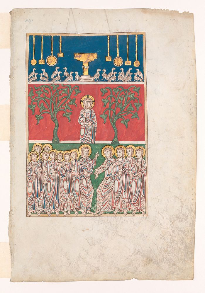 Leaf from a Beatus Manuscript: the Opening of the Fifth Seal, Spanish