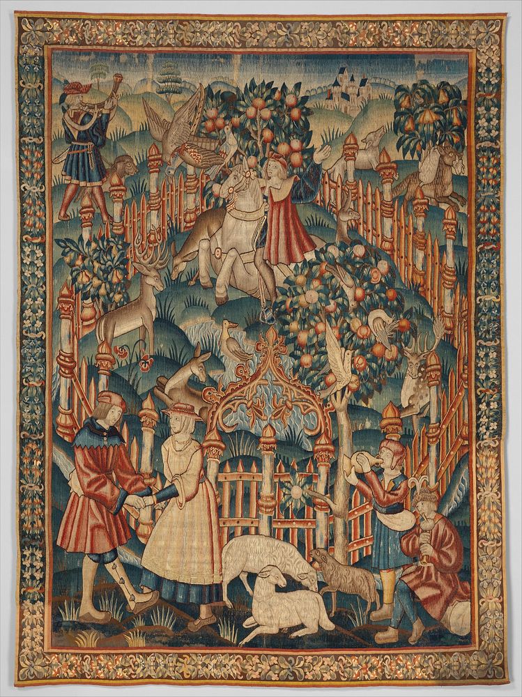 Hunting with a Hawk (from the Hunting Parks Tapestries)