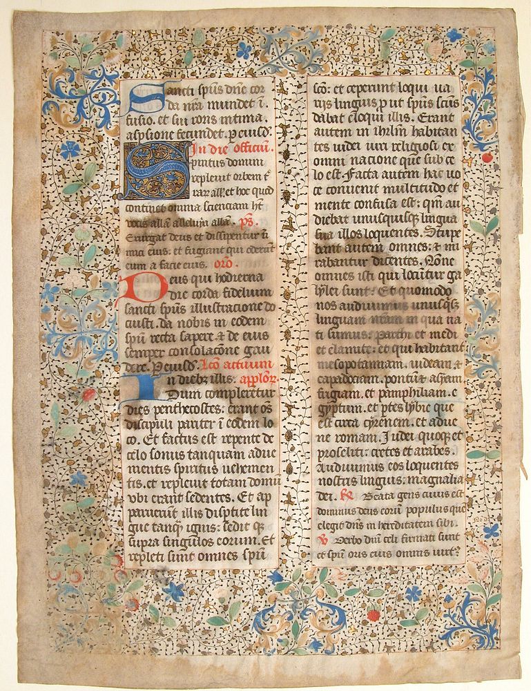 Manuscript Leaf from a Missal, French