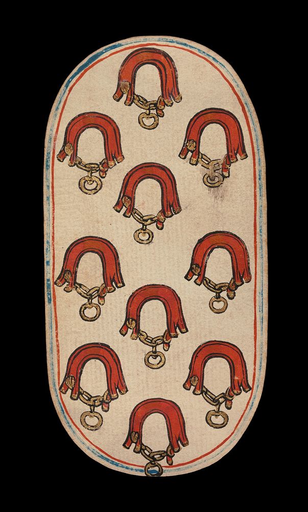 10 of Collars, from The Cloisters Playing Cards, South Netherlandish