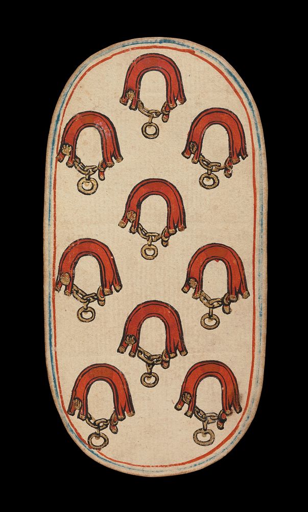 9 of Collars, from The Cloisters Playing Cards