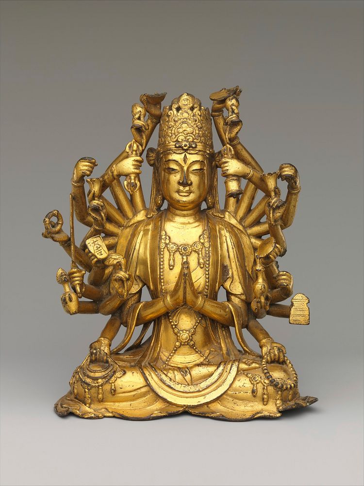 Avalokiteshvara in a Multiarmed Tantric Form