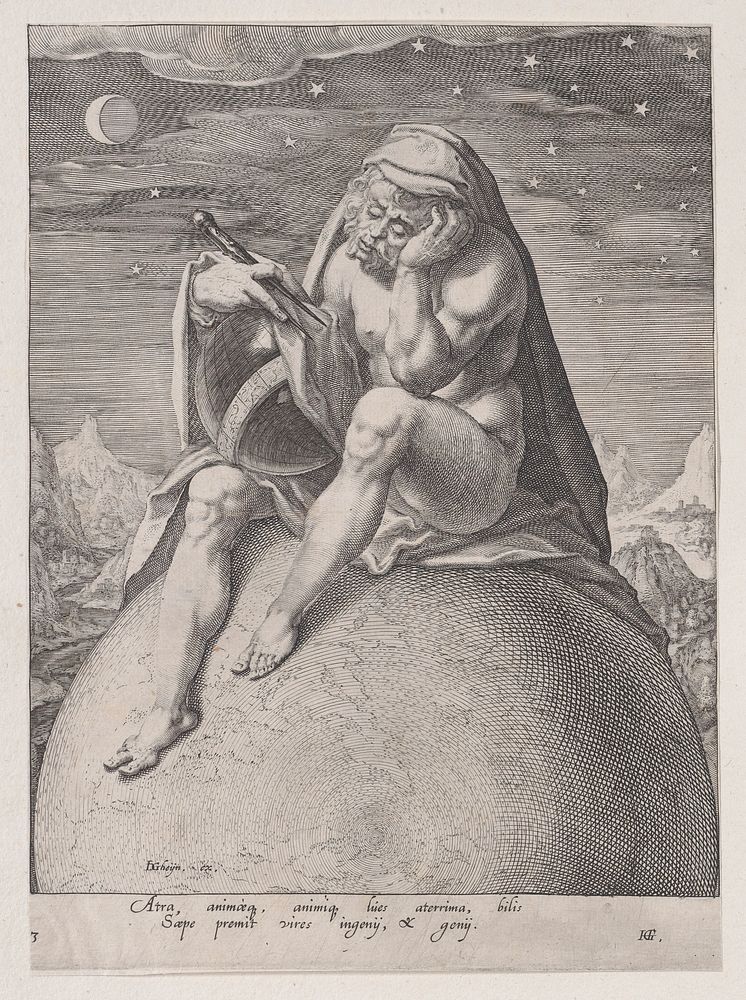 Air (Melancholicus), from "The Four Temperaments", after Jacques de Gheyn II 