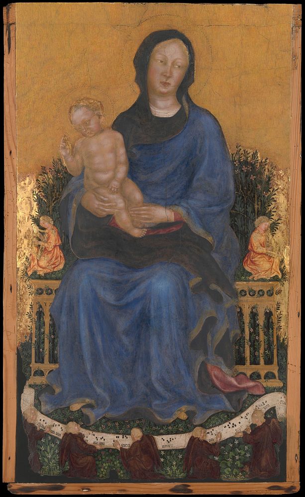 Madonna and Child with Angels by Gentile da Fabriano (Gentile di Niccol&ograve; di Giovanni di Massio)