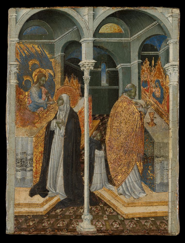 The Miraculous Communion of Saint Catherine of Siena by Giovanni di Paolo (Giovanni di Paolo di Grazia)