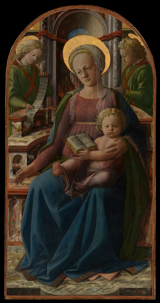 Madonna and Child Enthroned with Two Angels by Fra Filippo Lippi