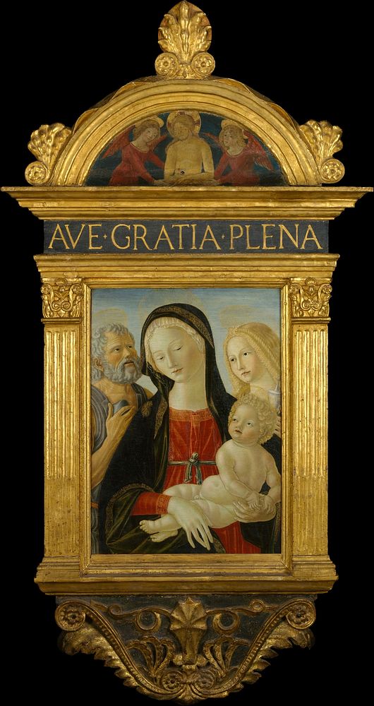 Madonna and Child with Saints Jerome and Mary Magdalen by Neroccio de' Landi