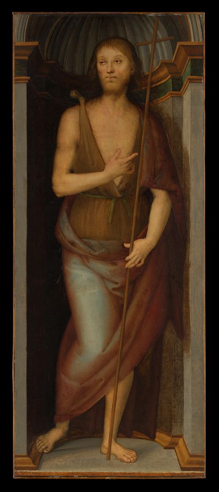 Saint John the Baptist; Saint Lucy by Perugino