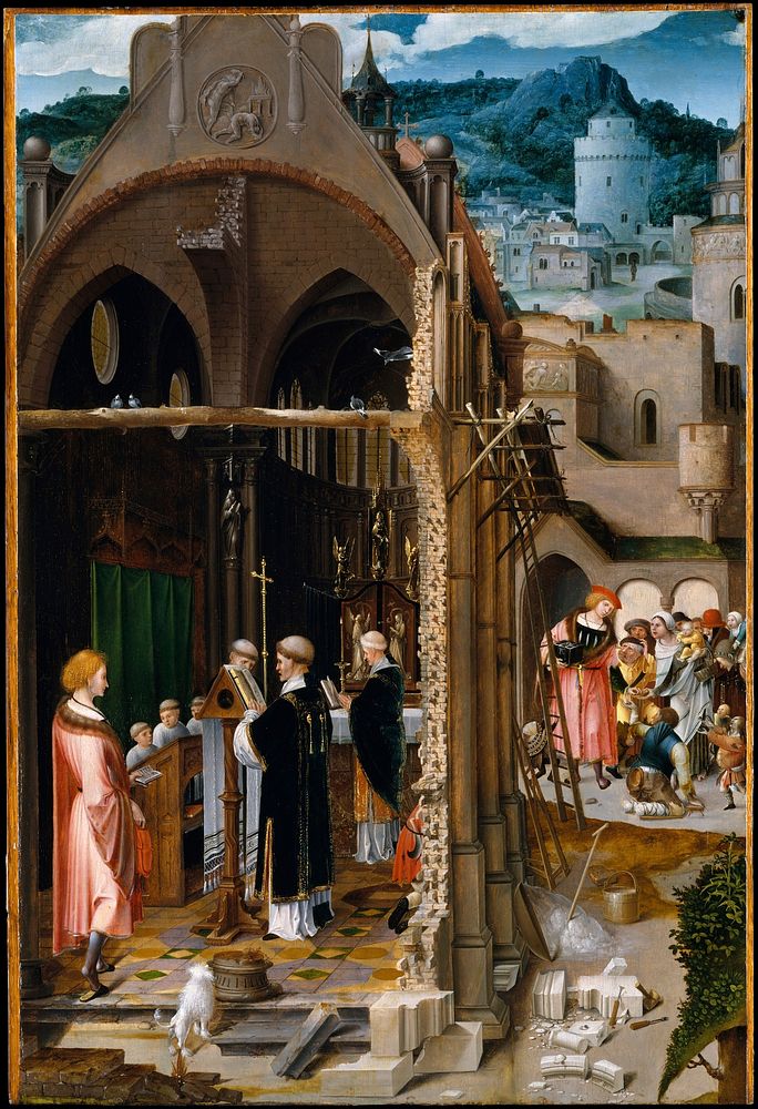 A Sermon on Charity (possibly the Conversion of Saint Anthony) by Netherlandish (Antwerp Mannerist) Painter