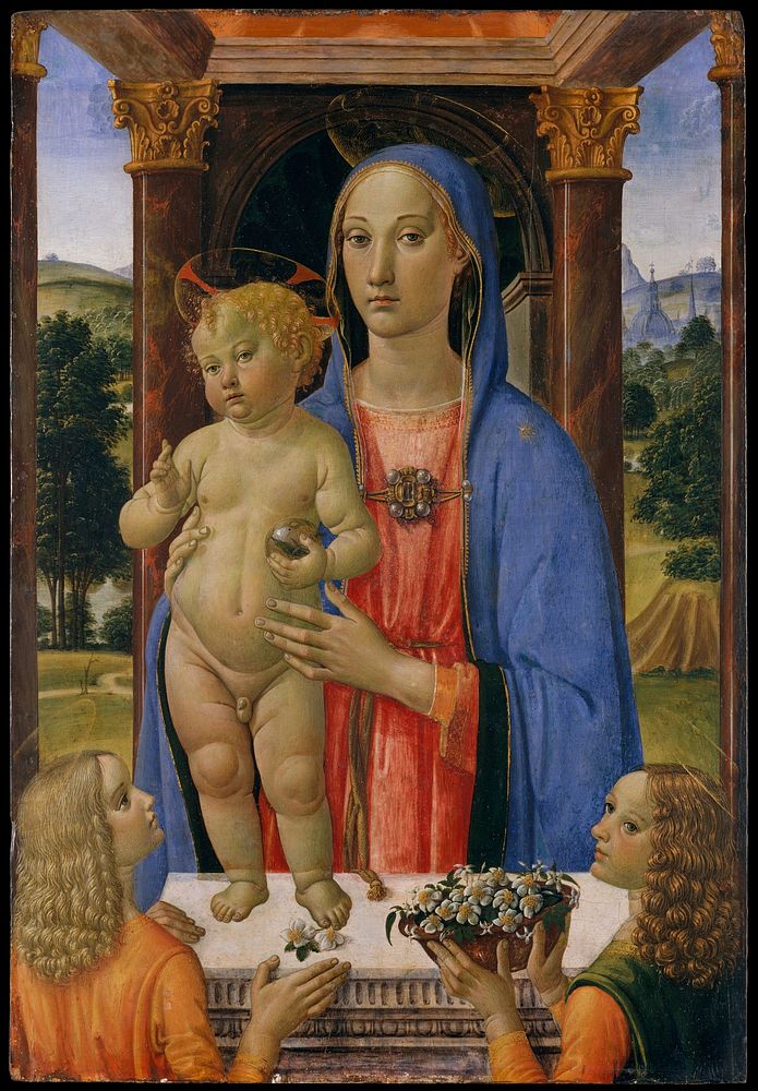 Madonna and Child with Two Angels 