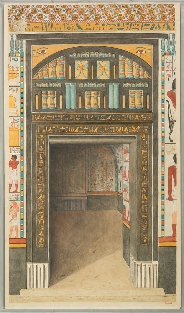Decorated Doorway to North Chapel, Tomb of Puyemre  by Norman de Garis Davies