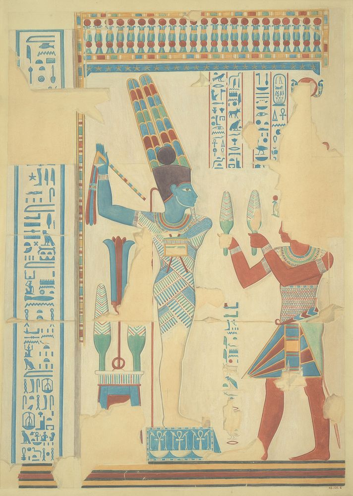 Darius I Offering to Amun, Temple of Amun at Hibis by Charles K. Wilkinson