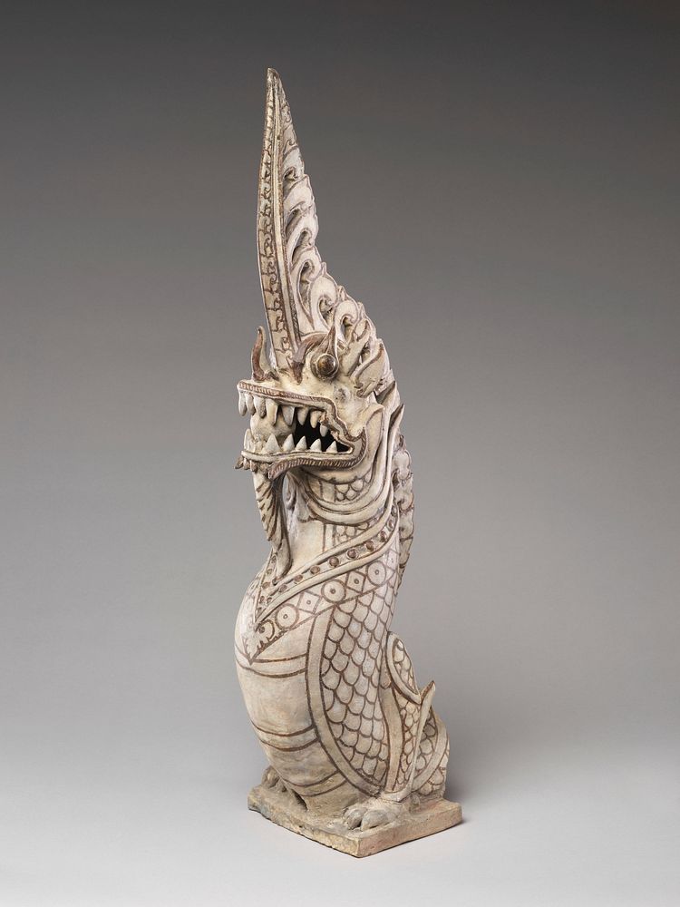 Architectural antefix in form of a makara finial