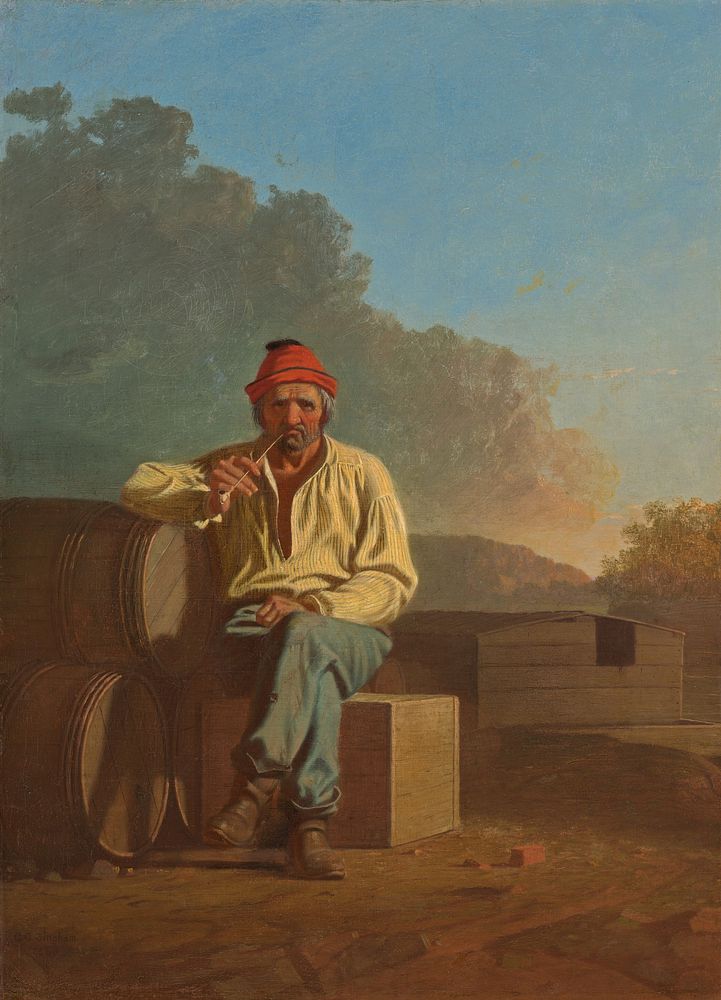 Mississippi Boatman (1850) by George Caleb Bingham. 