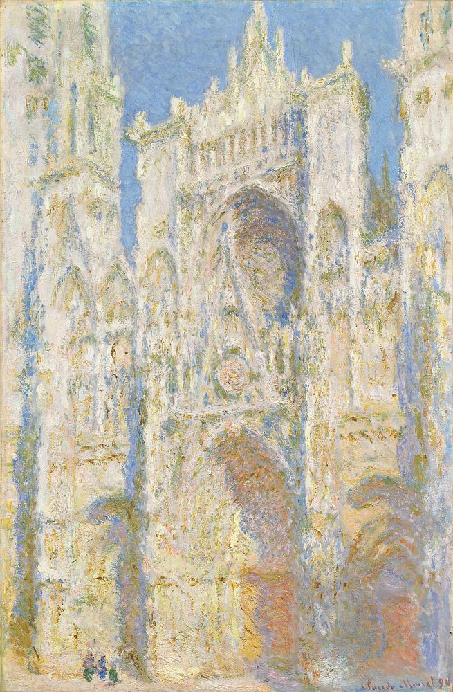 Claude Monet's Rouen Cathedral, West Fa&ccedil;ade, Sunlight (1894) 