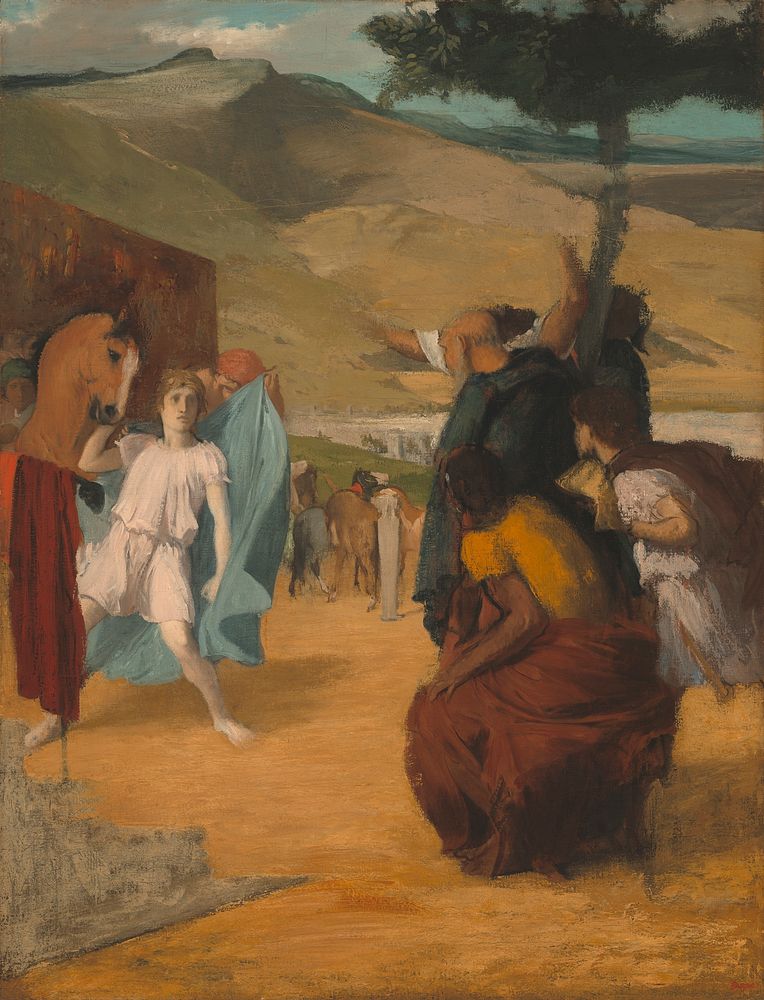 Alexander and Bucephalus (ca. 1861–1862) by Edgar Degas.  