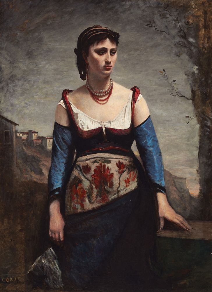 Agostina (1866) by Jean Baptiste Camille Corot.  