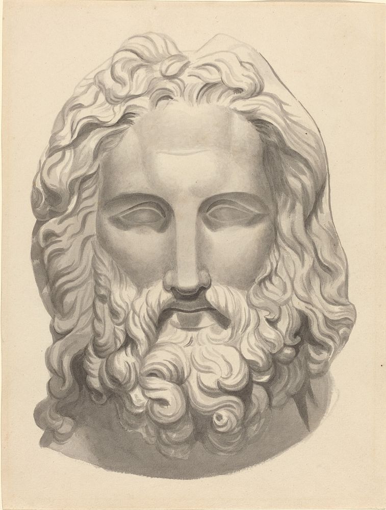 Antique Bearded Head by John Flaxman (1755&ndash;1826). 