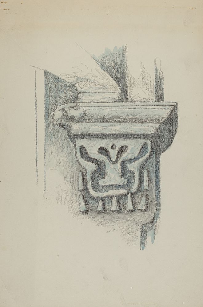 Architectural Detail (1935&ndash;1942) by Harry Mann Waddell. 