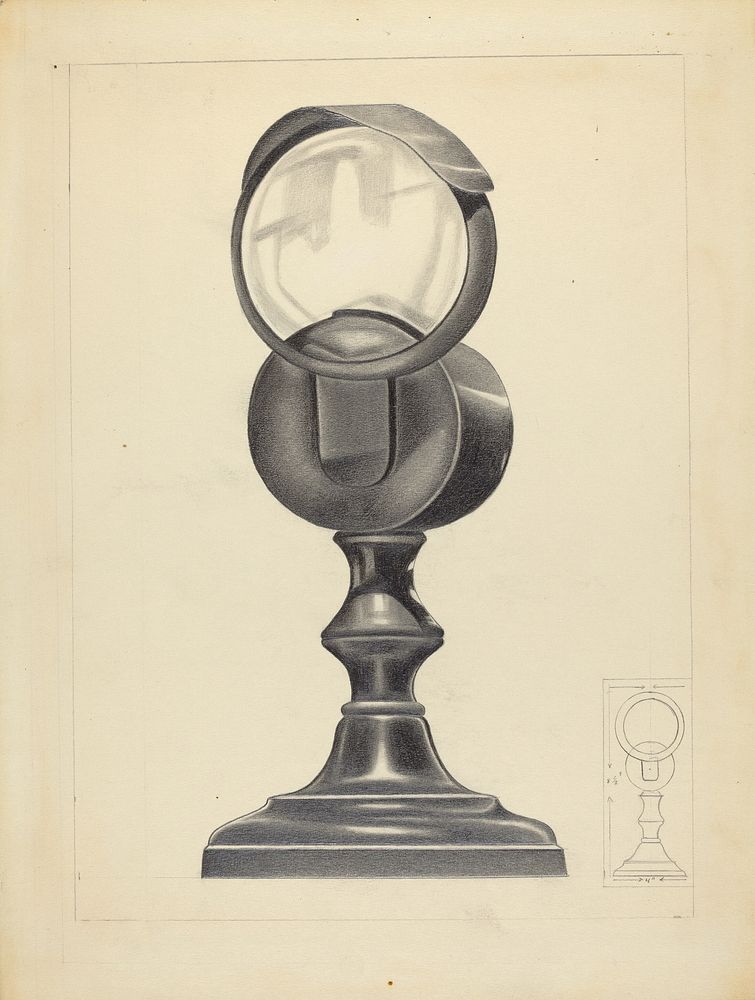 Bull's Eye Lamp (ca. 1939) by Charlotte Winter.  