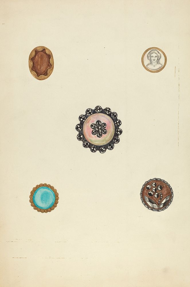 Buttons (1935&ndash;1942) by Mary Fitzgerald. 